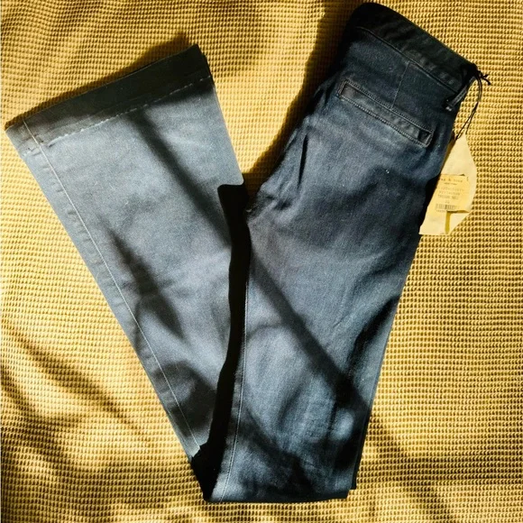 rag & bone Dark Wash Trouser Style Flare Jeans Sz 24 - Picture 5 of 5
